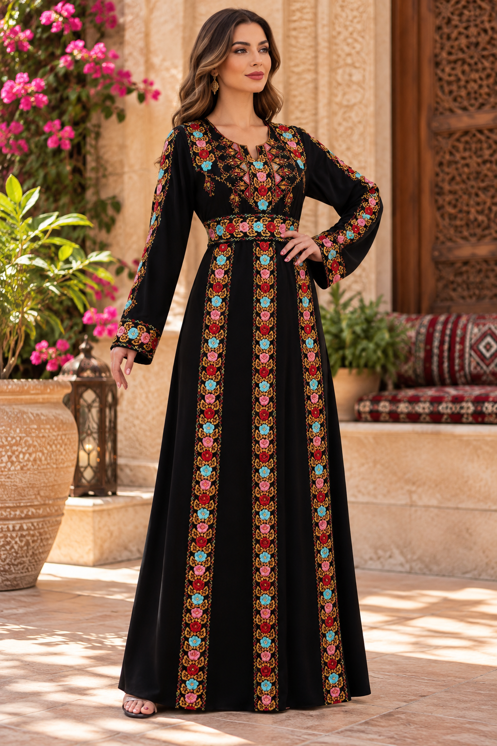 Elegant Embroidered Traditional Maxi Thobe – Heritage Collection