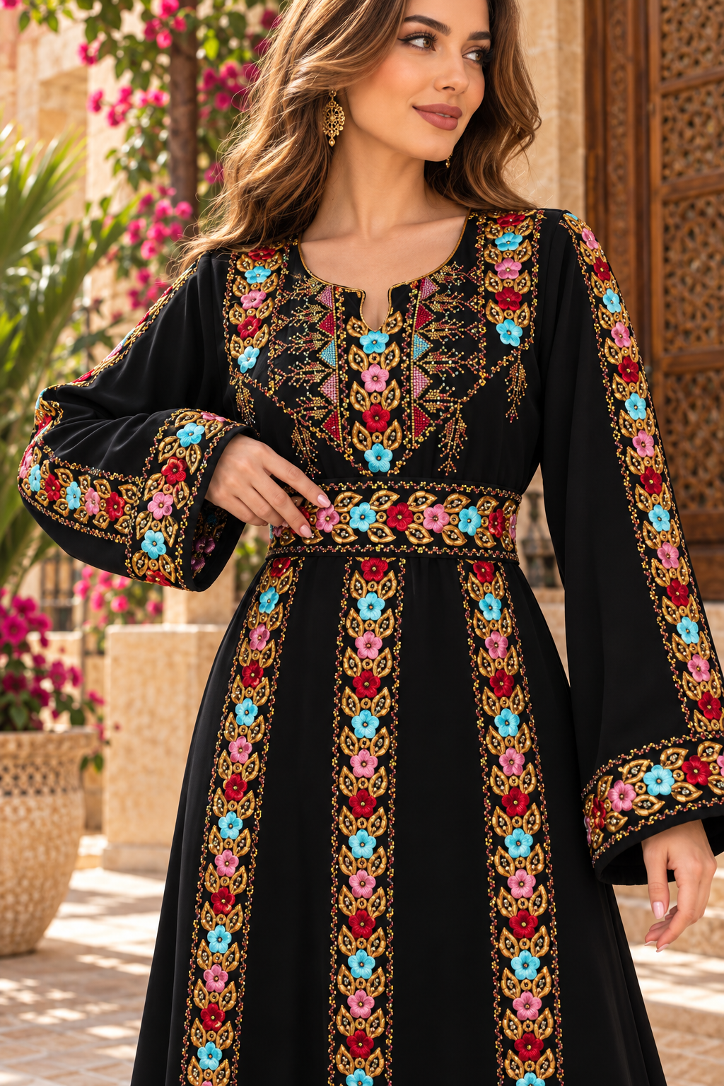 Elegant Embroidered Traditional Maxi Thobe – Heritage Collection