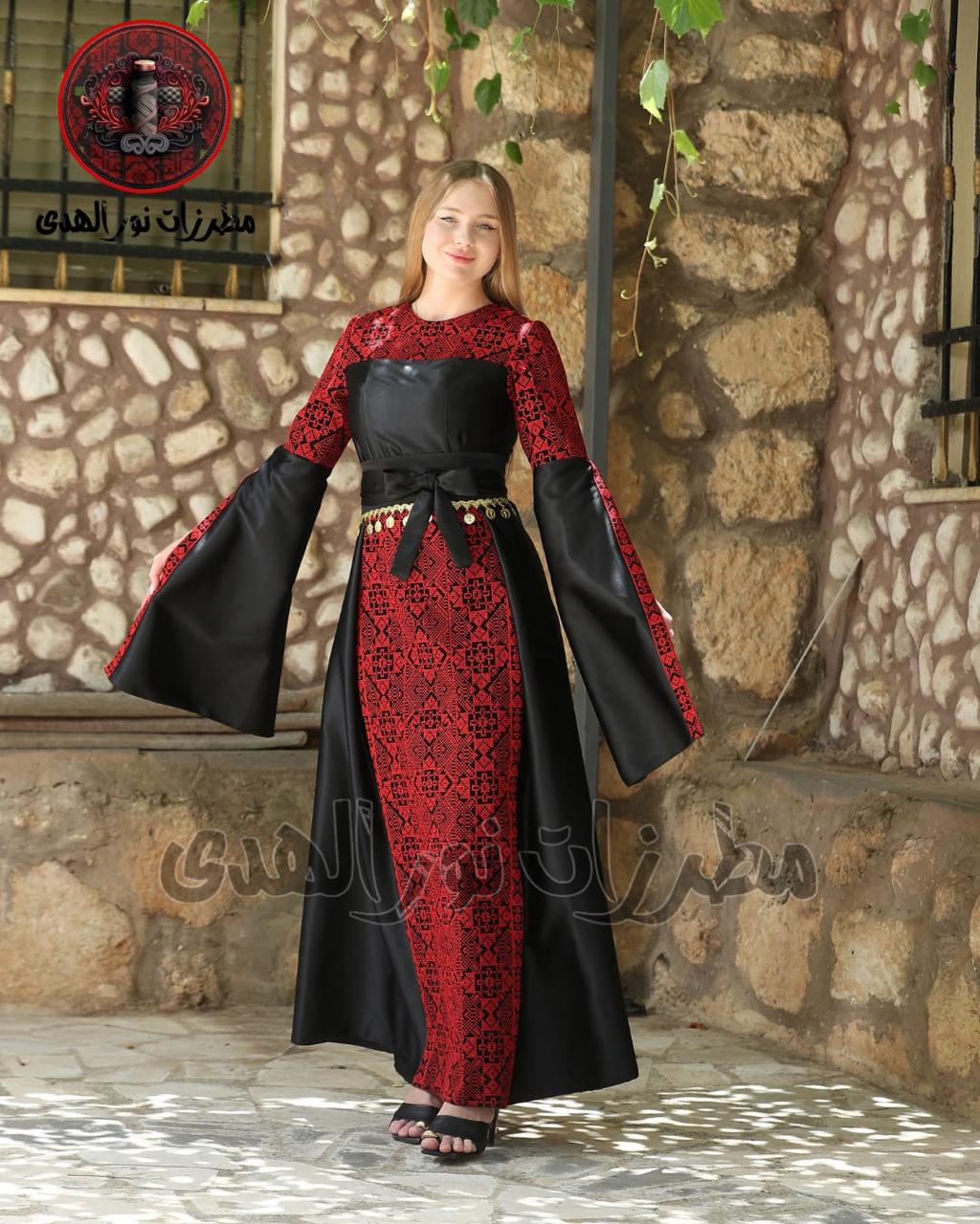 Embroidered Thobe With Hand band Jordanian & Palestinian Traditional{Tamer Henna Thobe}