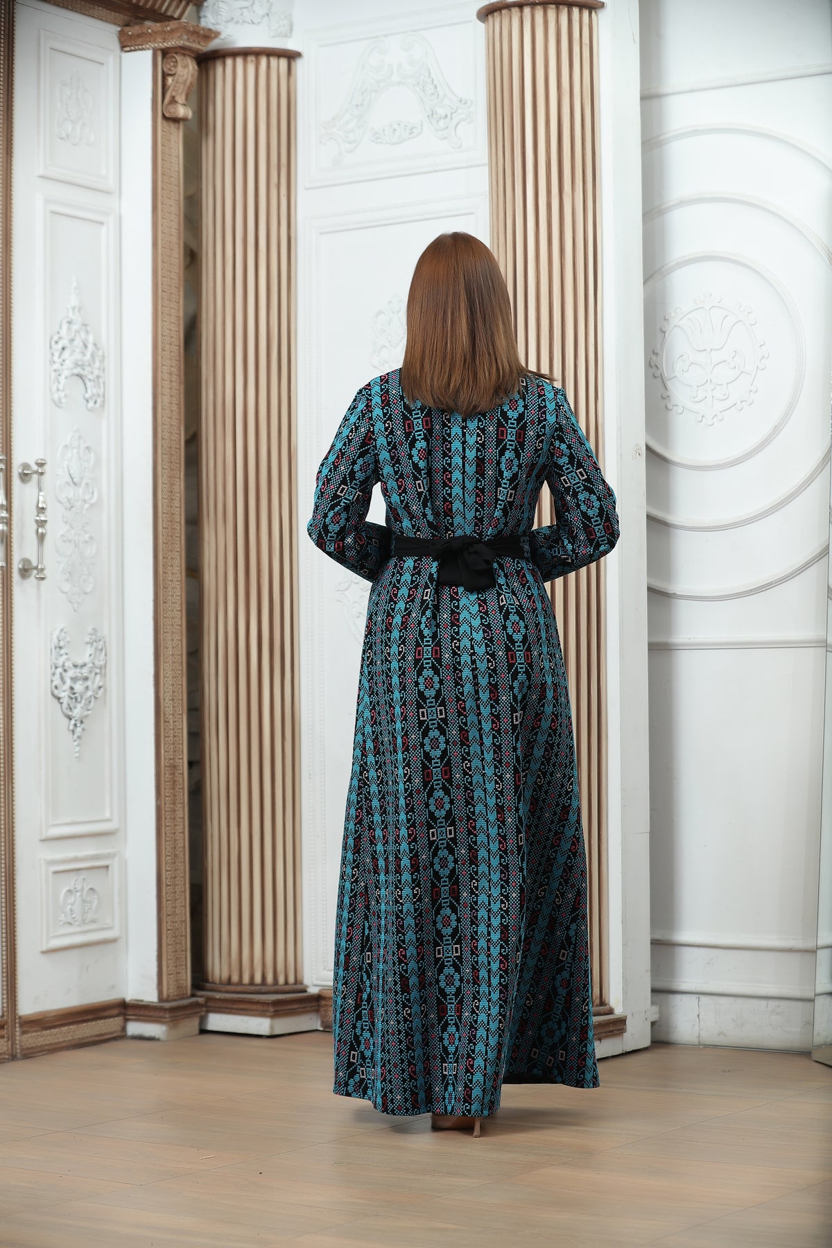 Embroidered Palestinian Tales  Kaftan – Elegant Heritage Style