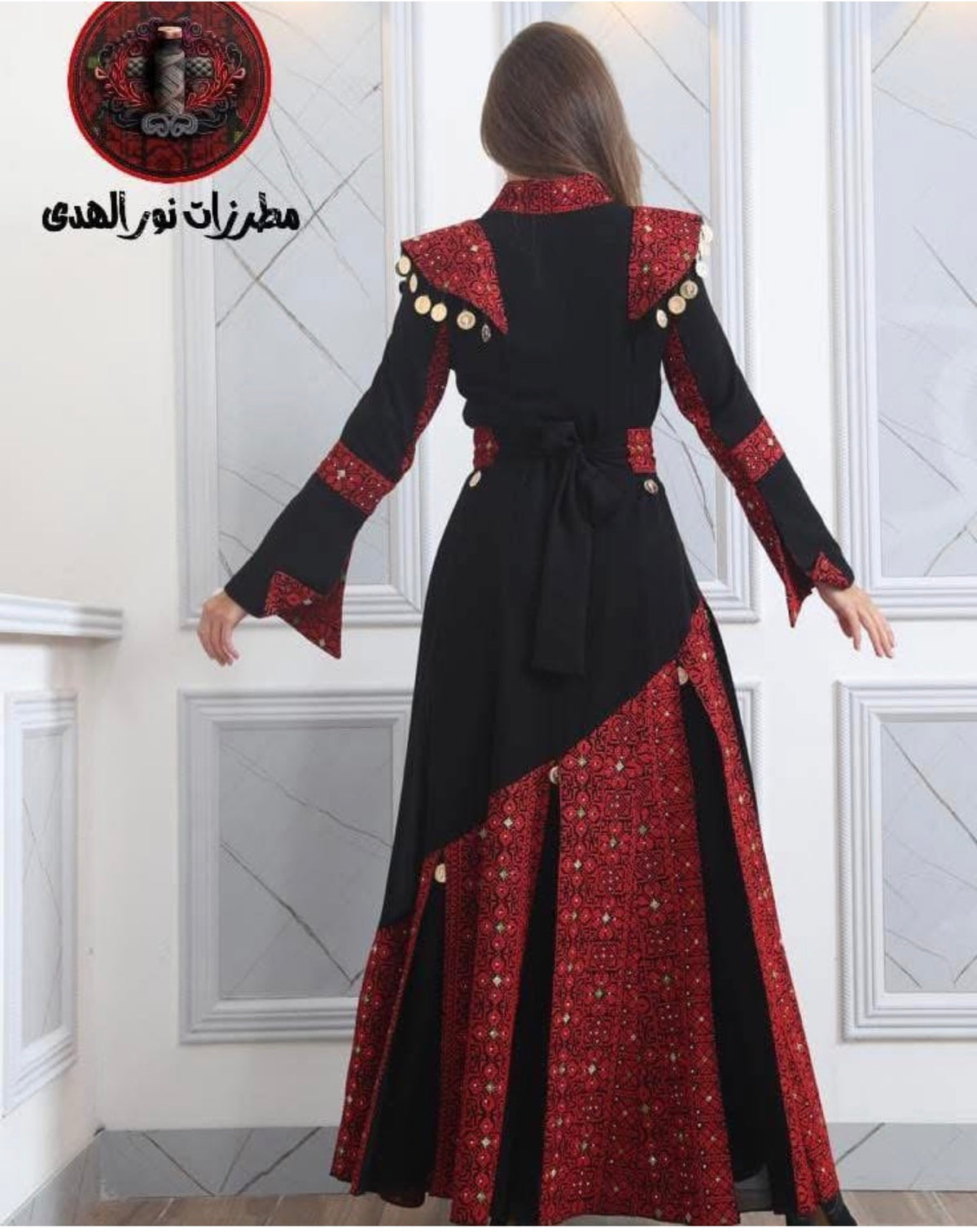 Elegant Traditional Embroidered Maxi Dress – Heritage-Inspired Women’s Dress