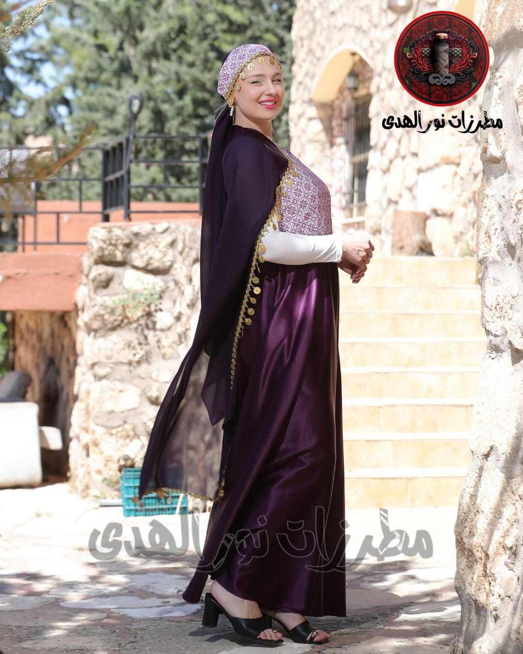 Embroidered Thobe With Hand band Jordanian & Palestinian Traditional{Tamer Henna Thobe}