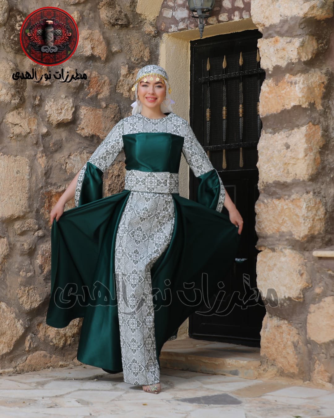 Embroidered Thobe With Hand band Jordanian & Palestinian Traditional{Tamer Henna Thobe}