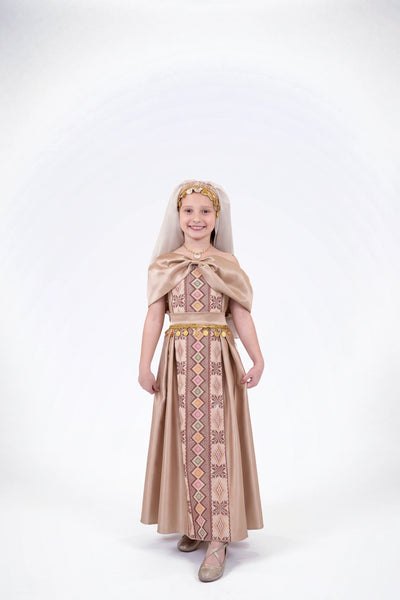Celia Girls Satin Embroidered Thobe | Thobe Celia