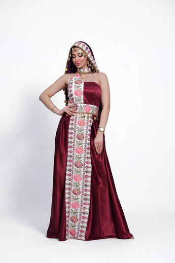 Luluat Al-Sham Dress - Russet on white studio background