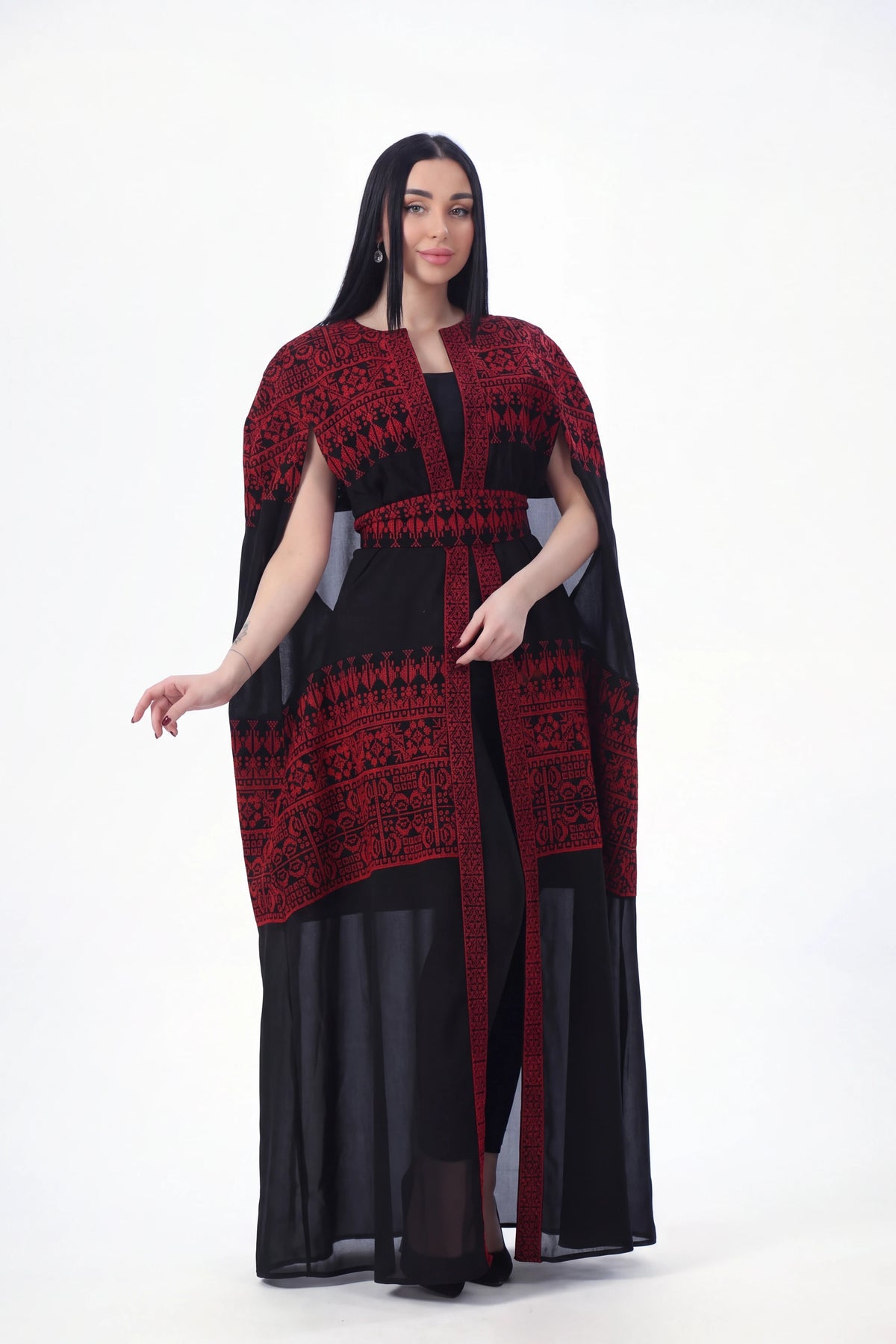 Bisht Circassian on white studio background