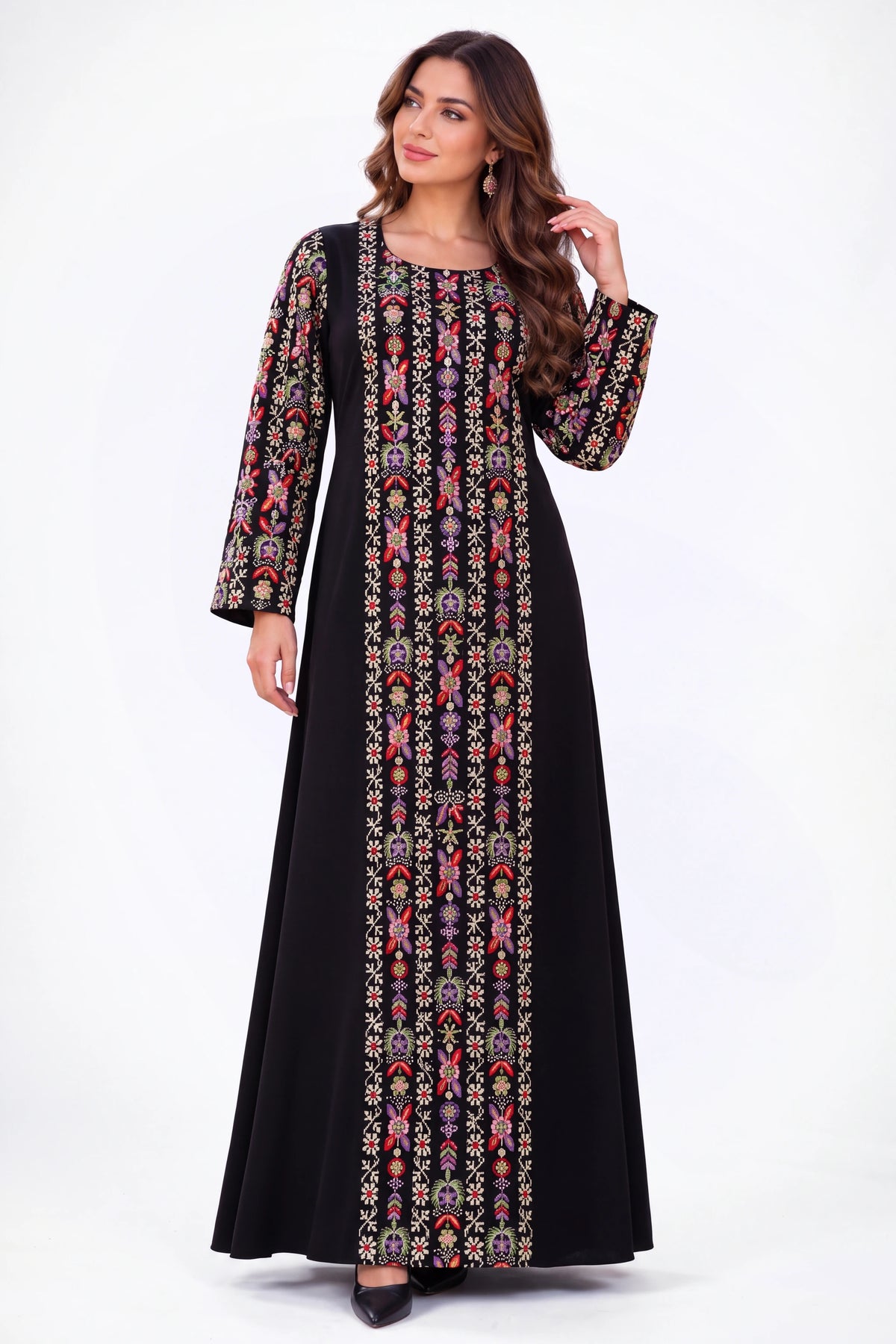 Traditional Heritage Dress - Gold on white studio background
