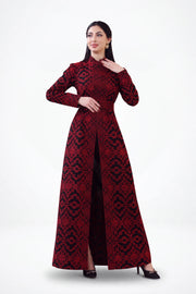 Al-Talas Embroidered Kaftan on white studio background