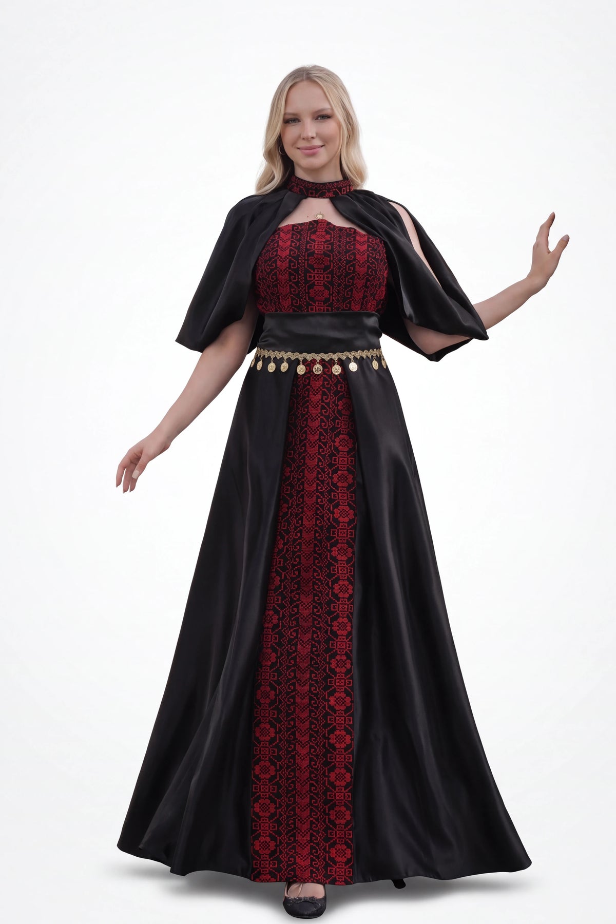 Ameera Al-Henna Dress - Black on white studio background