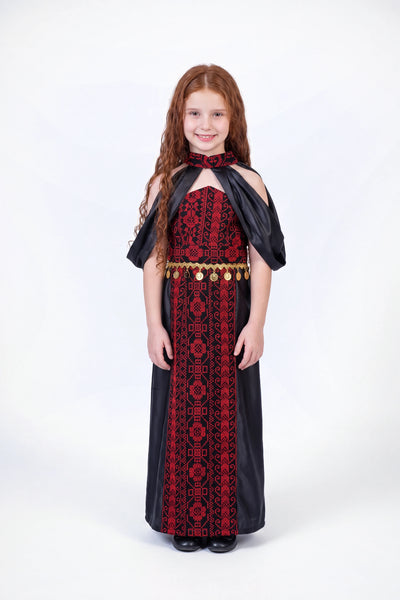 Henna Princess Girls Satin Heritage Dress | Thobe Ameerat Al Henna