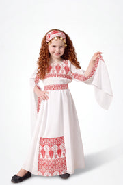 Circassian Dress - White on white studio background