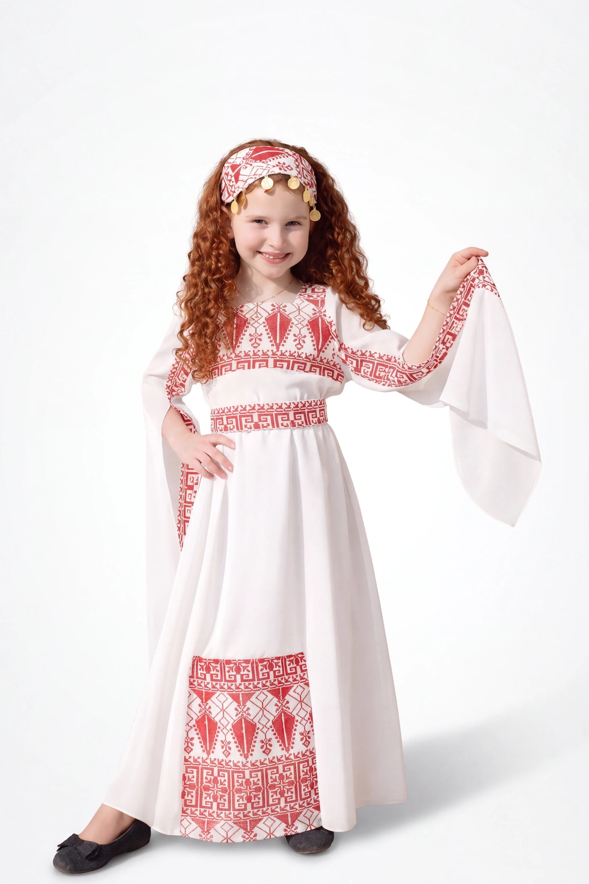 Circassian Dress - White on white studio background