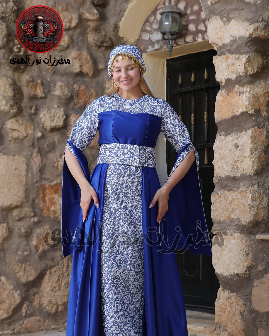 Embroidered Thobe With Hand band Jordanian & Palestinian Traditional{Tamer Henna Thobe}