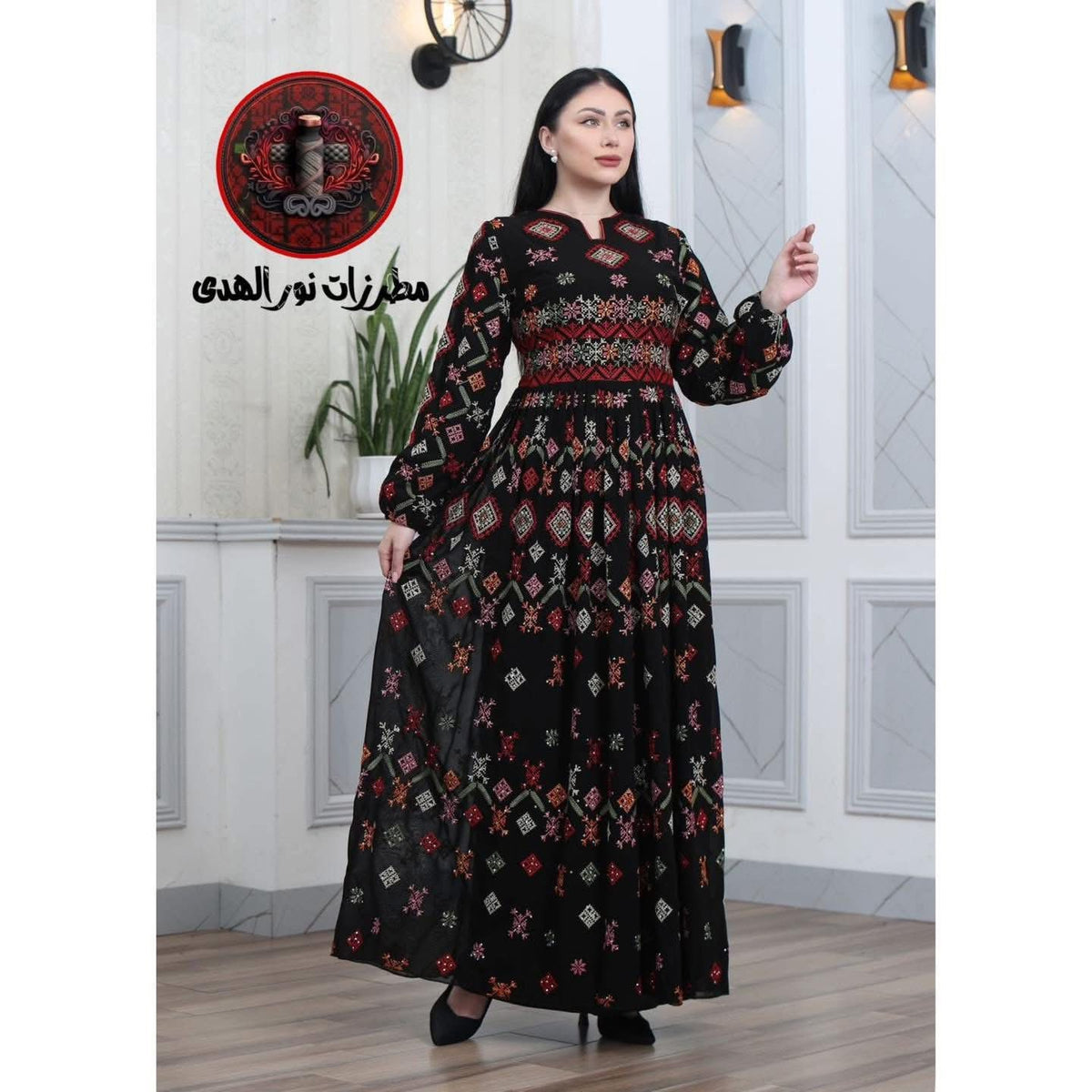 Royal Mix Talas Embroidered Thobe – Elegant Traditional Luxury Dress