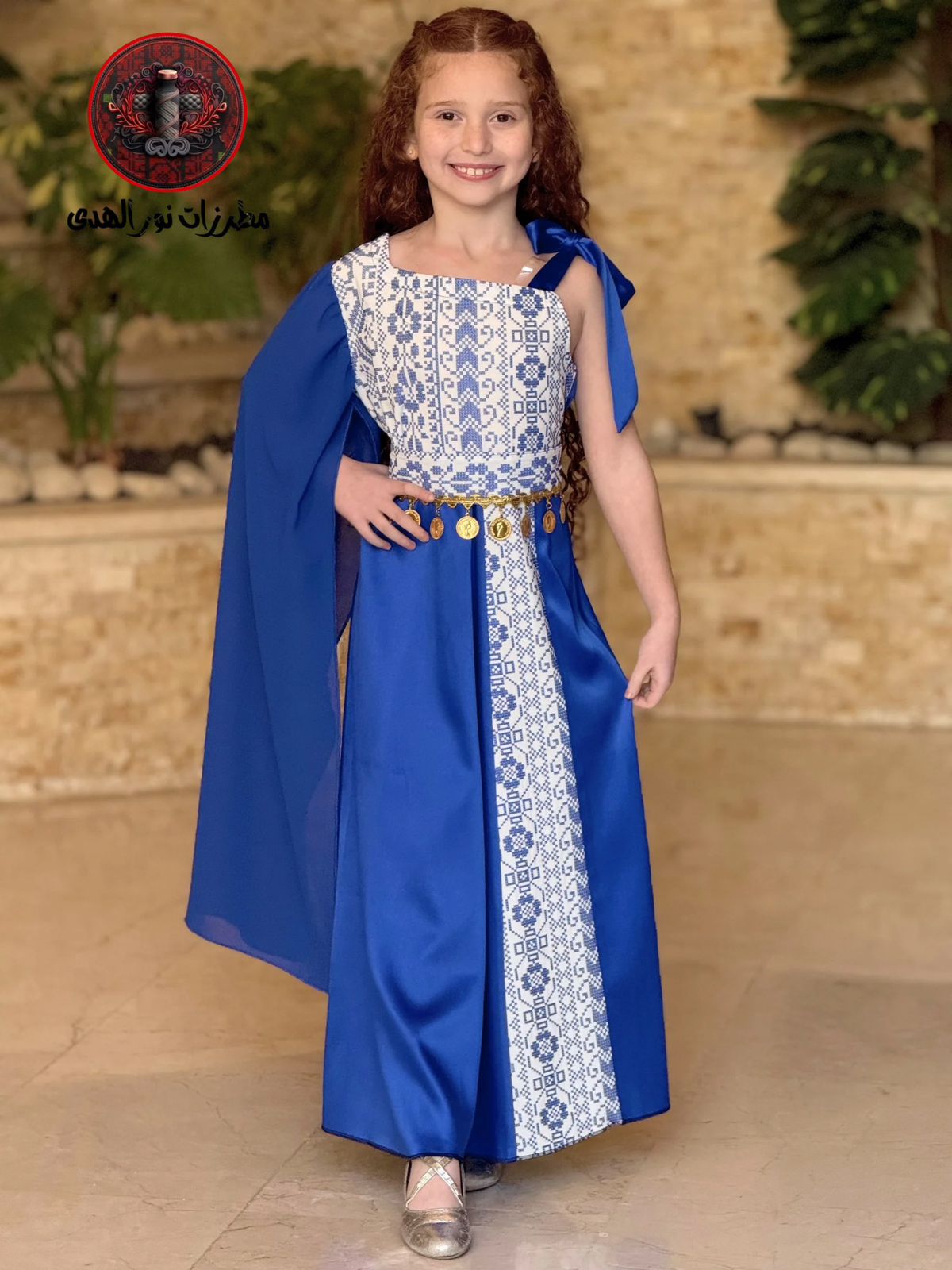 Girls Heritage Satin Dress | Arous Al Henna