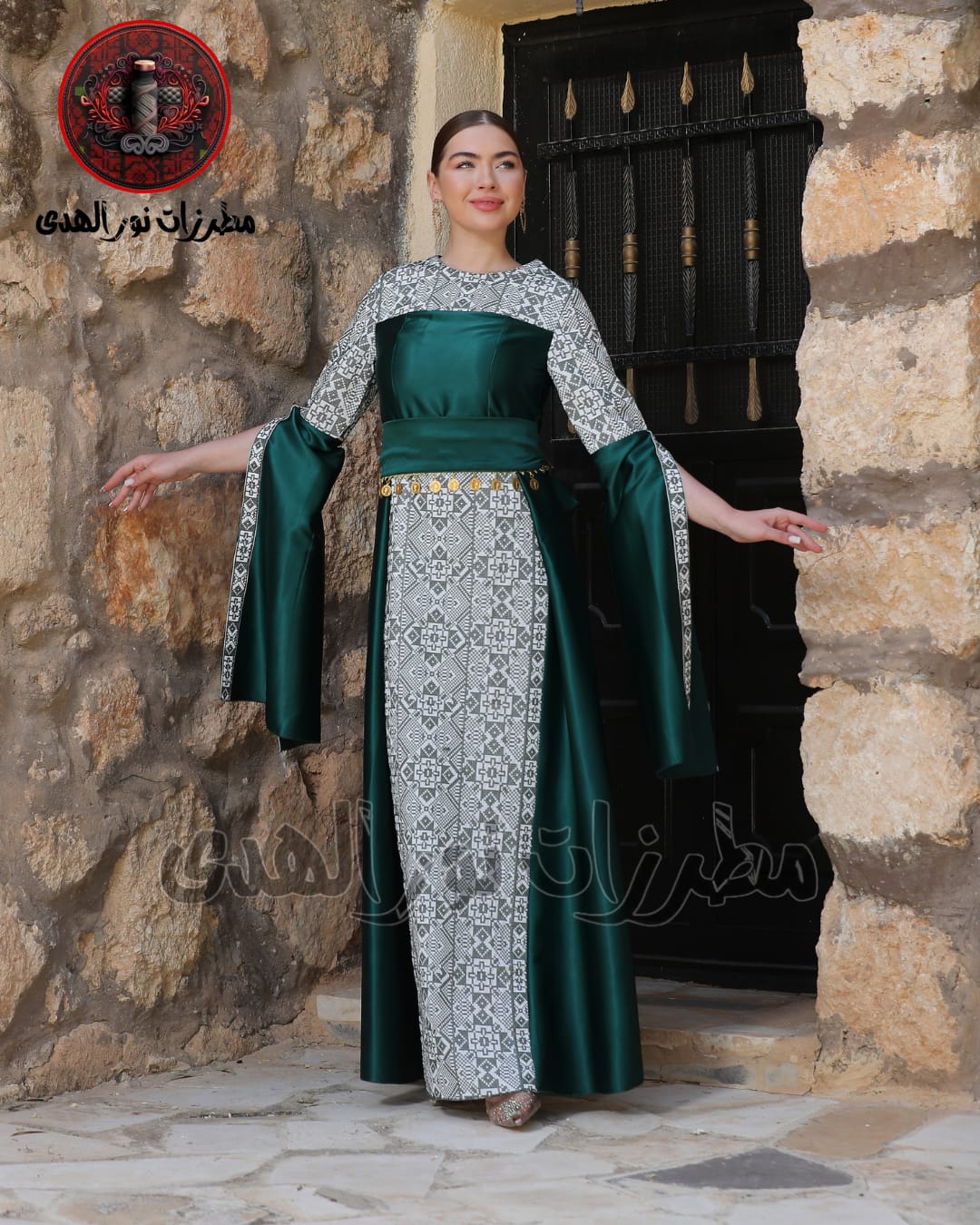 Embroidered Thobe With Hand band Jordanian & Palestinian Traditional{Tamer Henna Thobe}