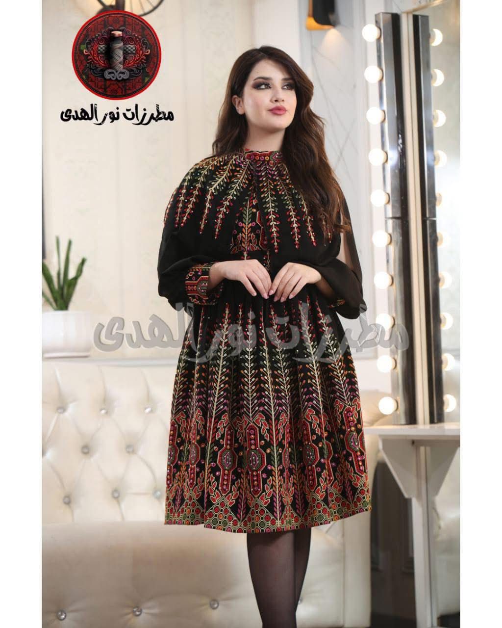 Women's Short Embroidered Heritage Dress | Fustan Mutaraz Qaseer Nisaei