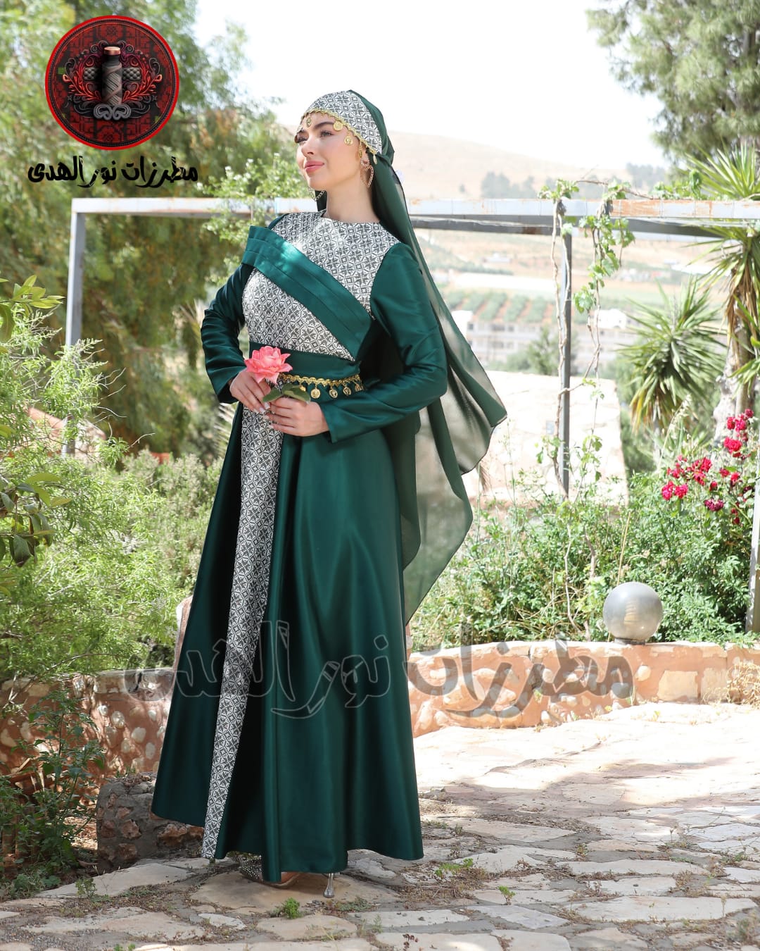 Premium Satin Oriental Embroidered Thobe with Diagonal Draped Panel and Gold Coin Accents | Al Sawsana Thobe