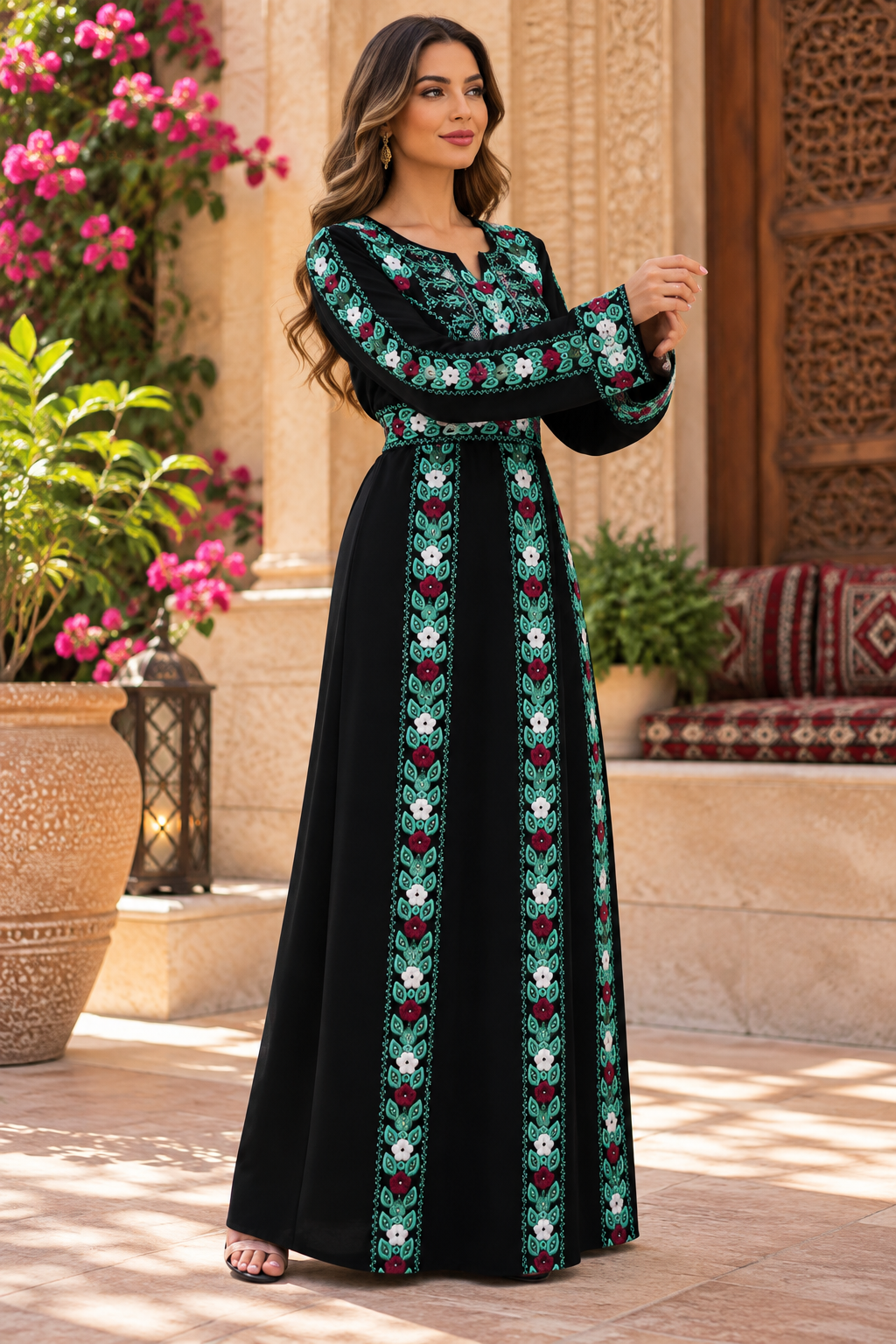 Elegant Embroidered Traditional Maxi Thobe – Heritage Collection