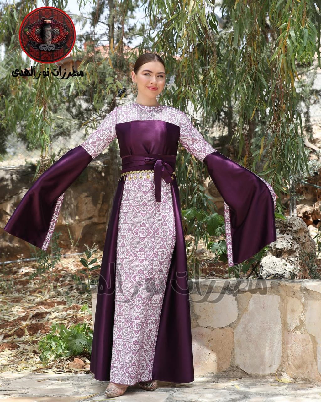 Embroidered Thobe With Hand band Jordanian & Palestinian Traditional{Tamer Henna Thobe}