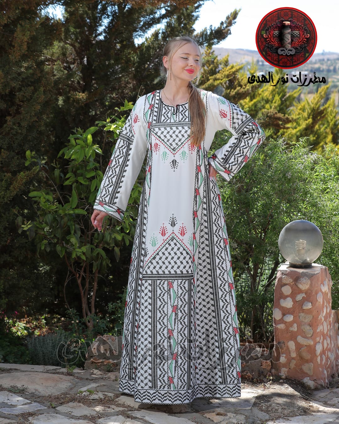 Palestinian Kuffiyeh Embroidered Heritage Thobe