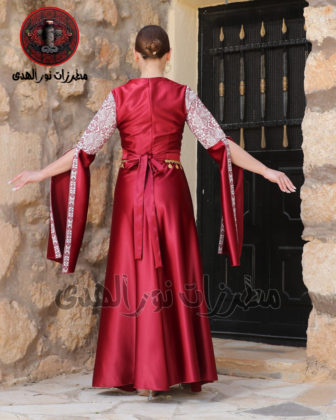 Embroidered Thobe With Hand band Jordanian & Palestinian Traditional{Tamer Henna Thobe}