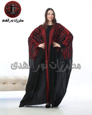 Gulf-Style Embroidered Chiffon Bisht – Elegant Traditional Abaya