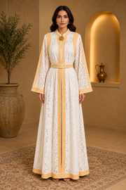 Elegant Staty Lace Caftan – Two-Piece Traditional Design