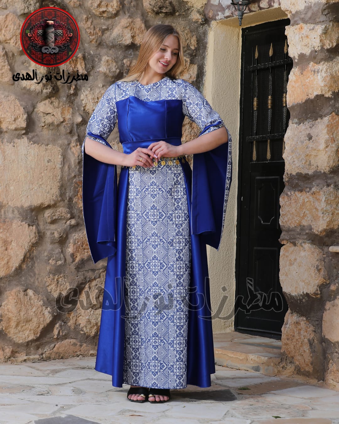 Embroidered Thobe With Hand band Jordanian & Palestinian Traditional{Tamer Henna Thobe}