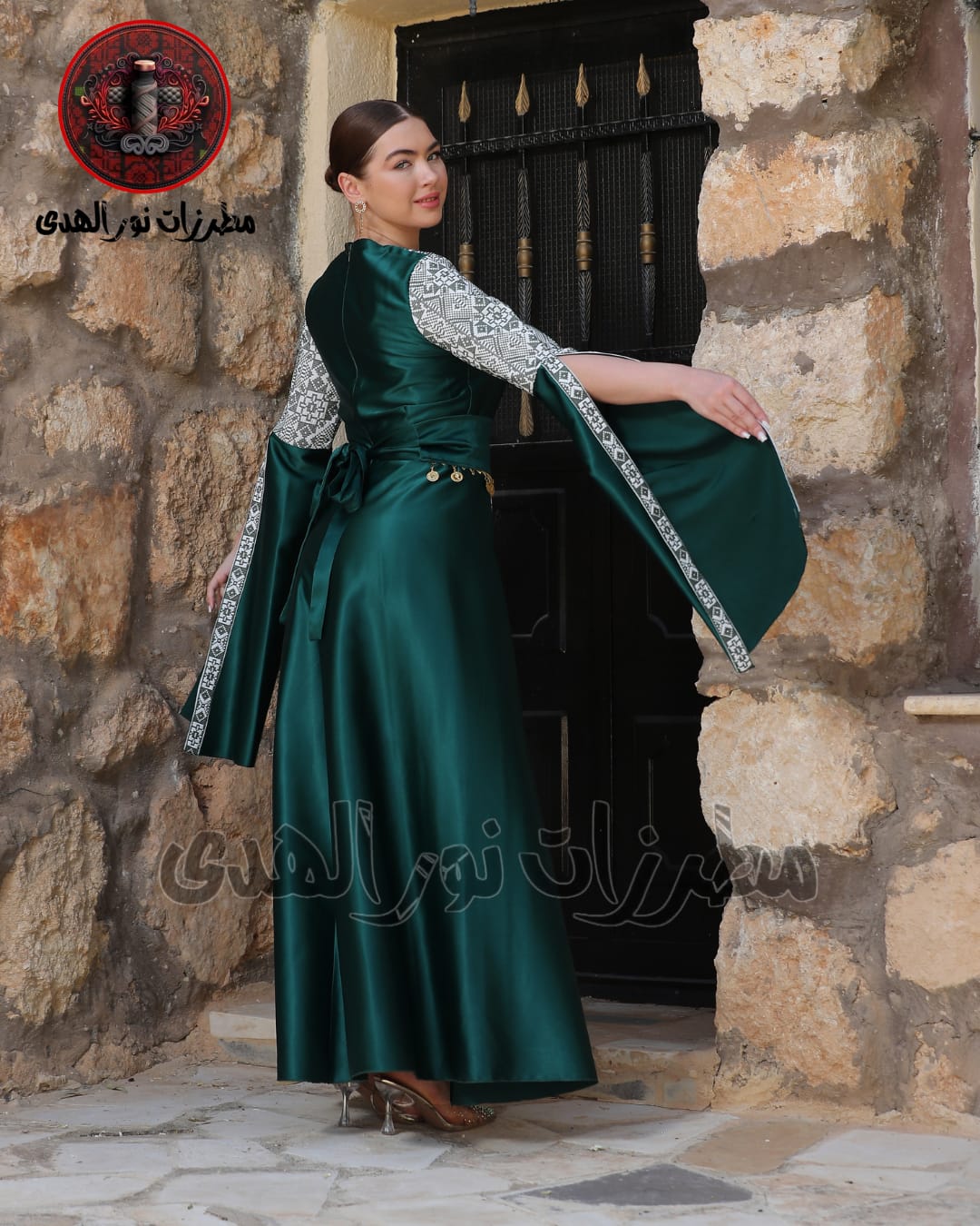 Embroidered Thobe With Hand band Jordanian & Palestinian Traditional{Tamer Henna Thobe}