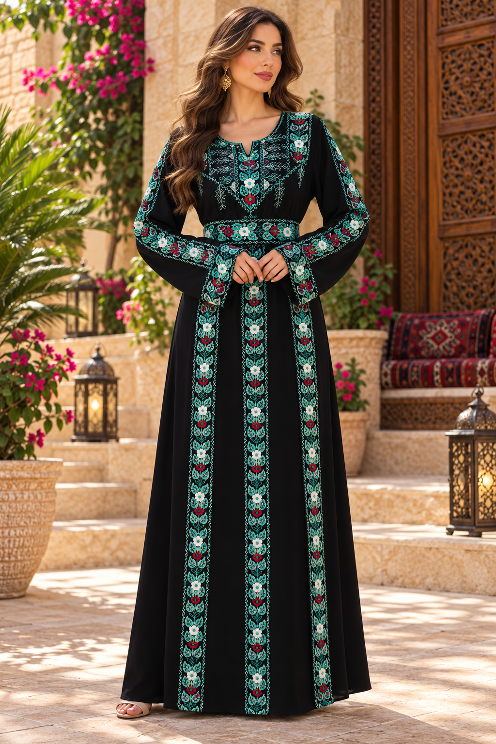 Elegant Embroidered Traditional Maxi Thobe – Heritage Collection