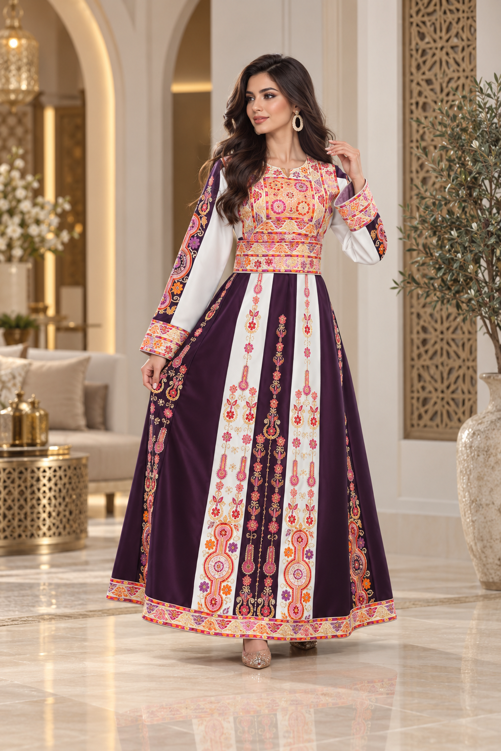 Traditional Embroidered Thobe – Elegant Heritage Gown