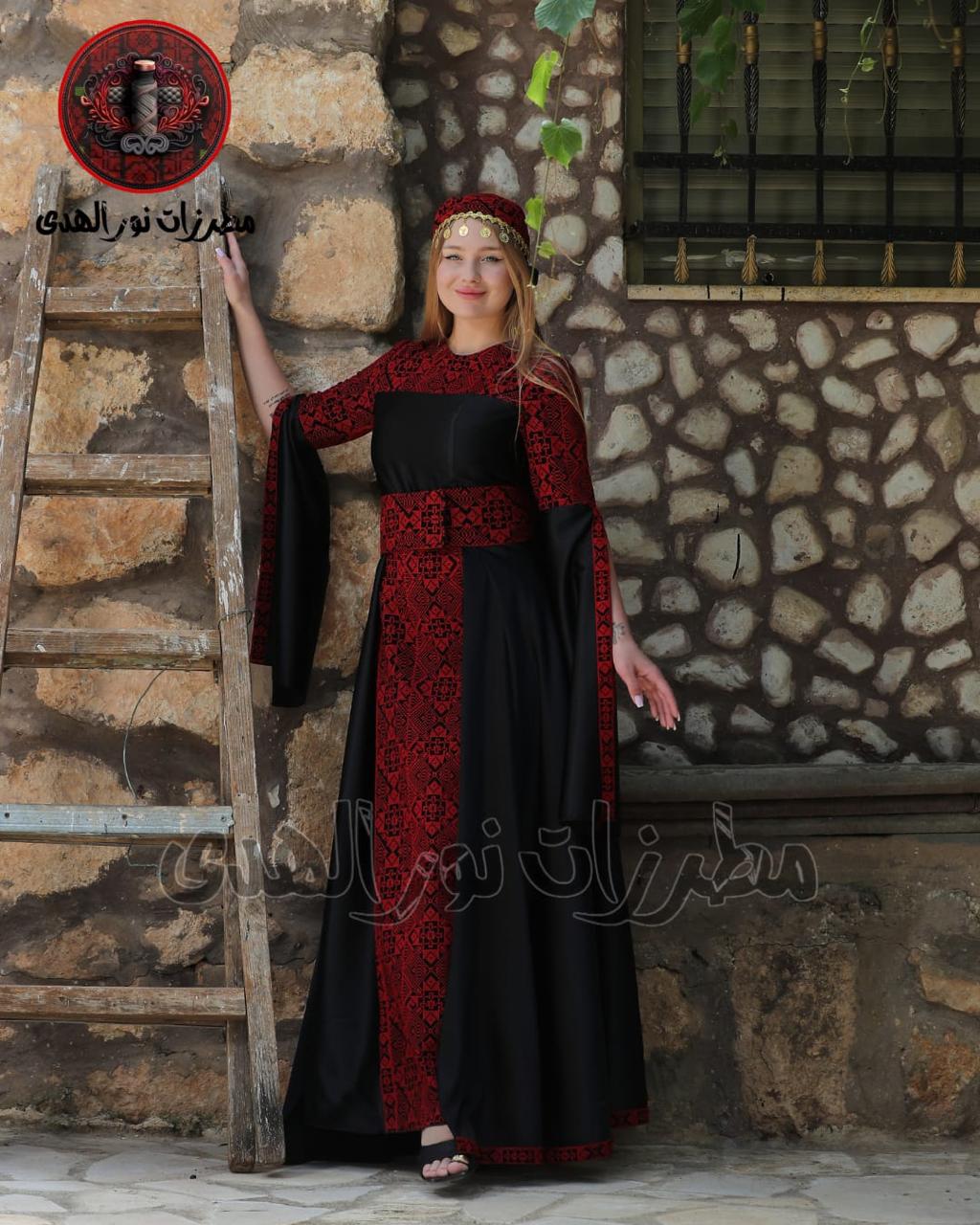 Embroidered Thobe With Hand band Jordanian & Palestinian Traditional{Tamer Henna Thobe}