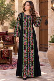 Beaded Palestinian Embroidered Thobe | Traditional Heritage Dress