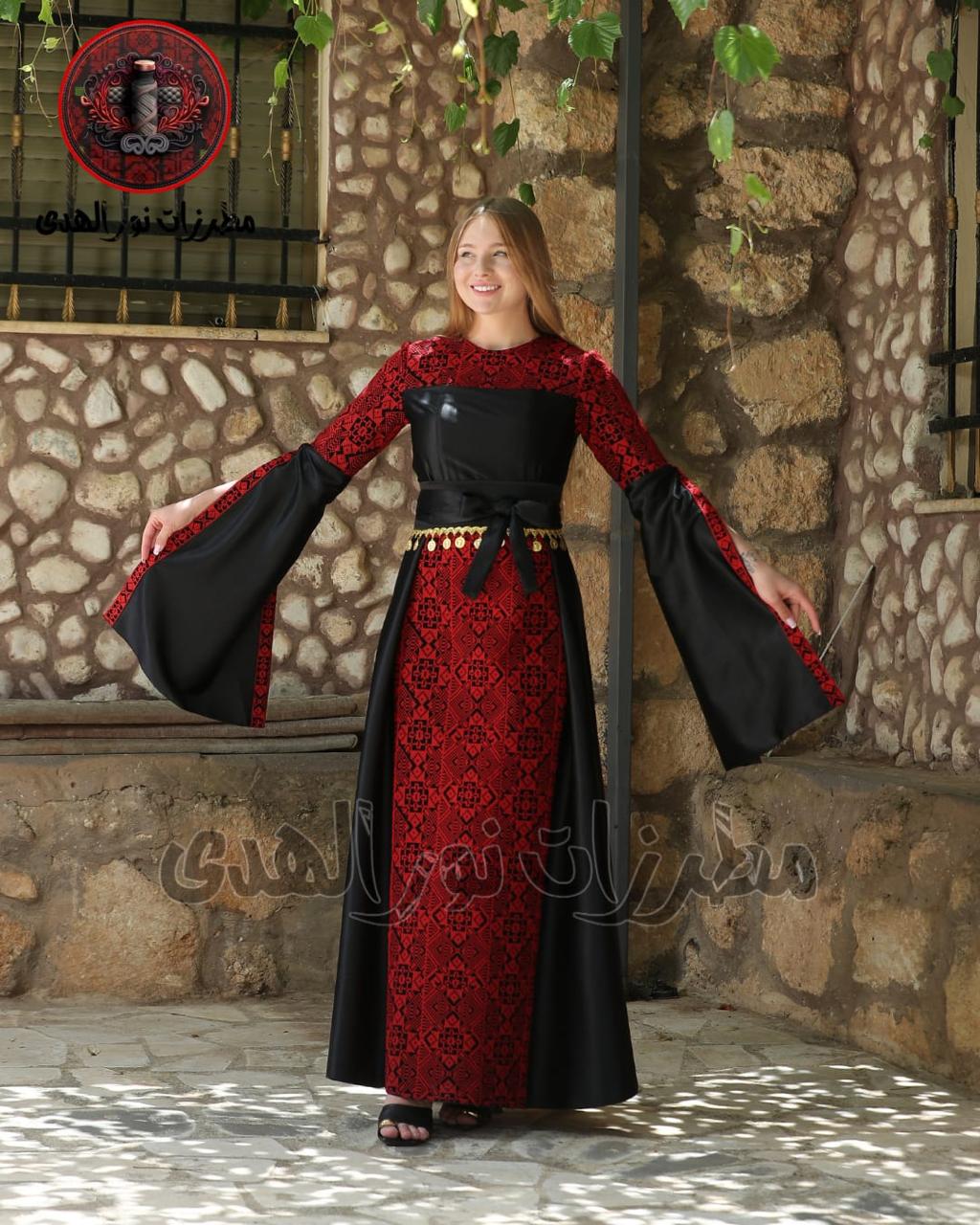 Embroidered Thobe With Hand band Jordanian & Palestinian Traditional{Tamer Henna Thobe}