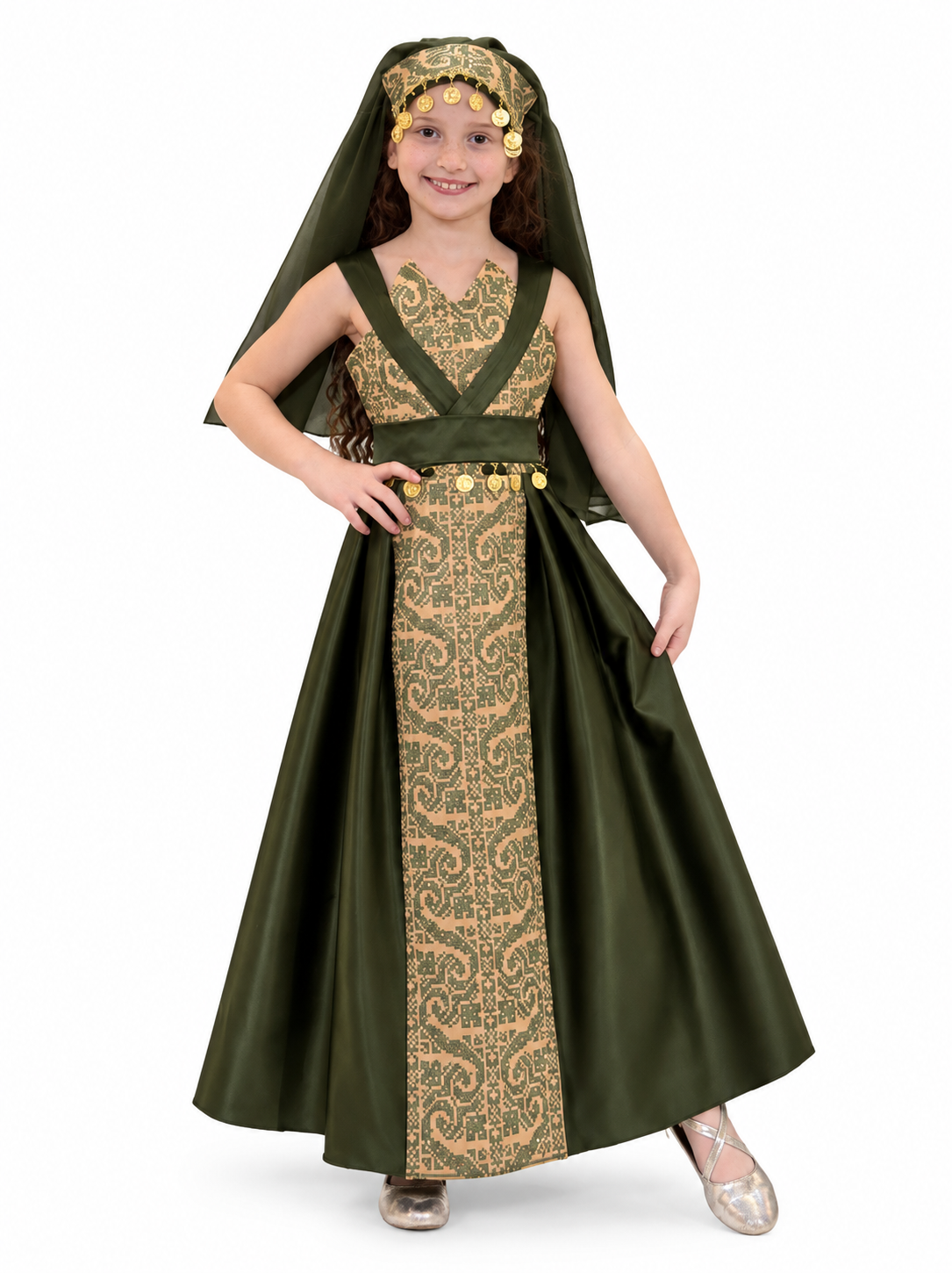 Sundus Girls Satin Heritage Dress | Thobe Sundus