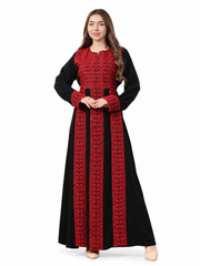 Luxury Traditional Embroidered Thobe for Women – Elegant Palestinian Heritage Dress