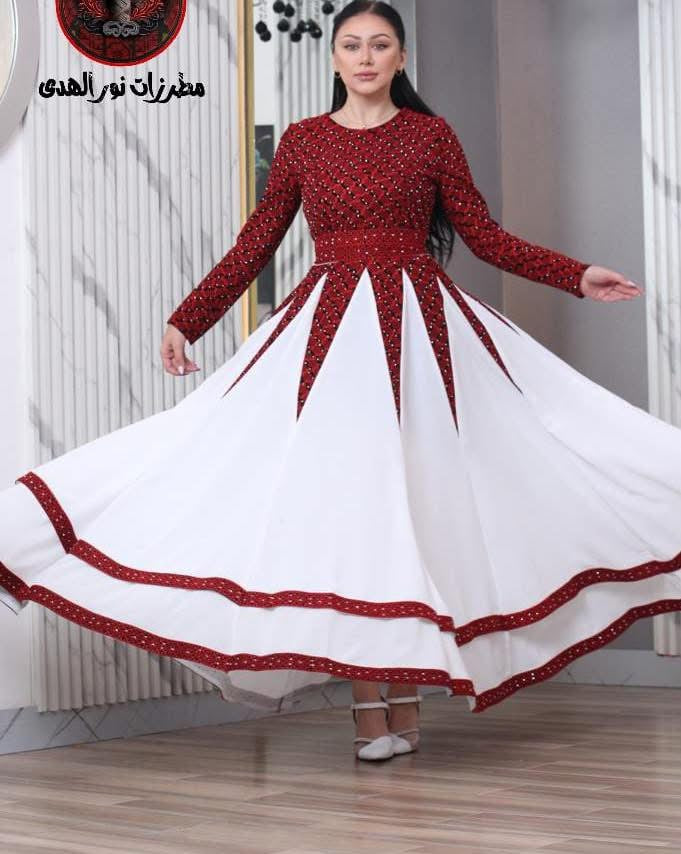 ثوب ياقوتة الشام، Yaqoutat Al Sham Women's Heritage Chiffon Dress
