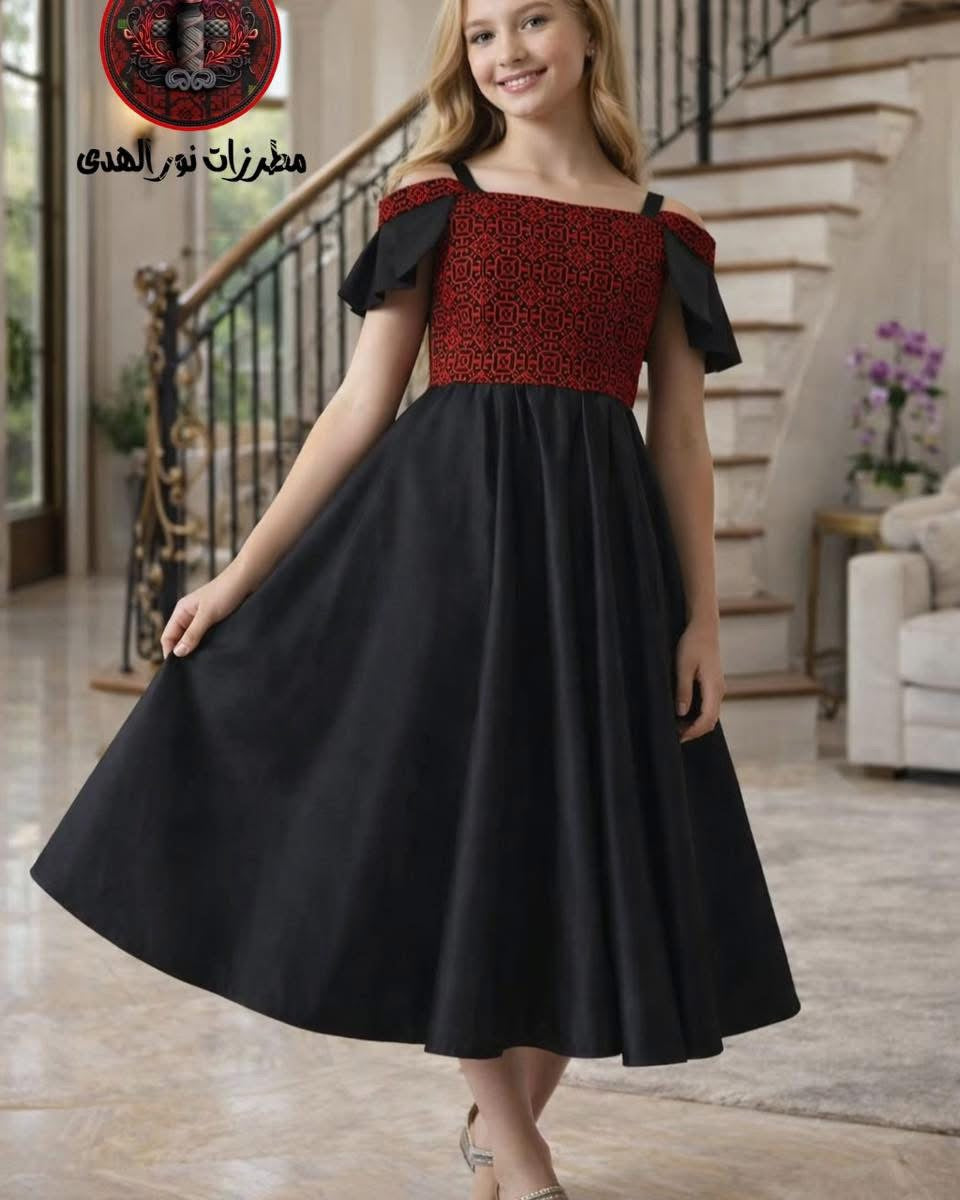 فستان محير البناتي، Mohayyar Girls Satin Heritage Dress