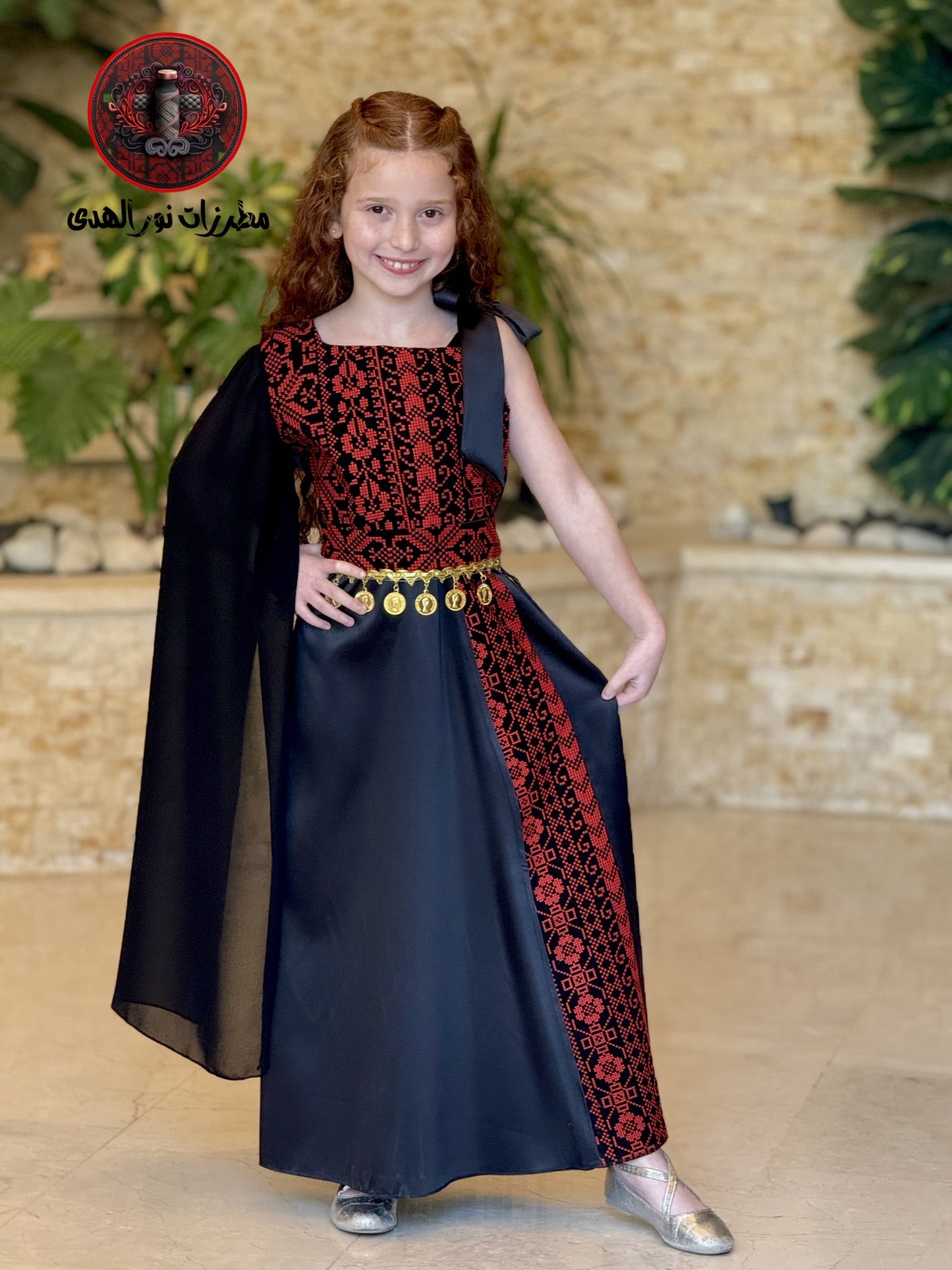 Girls Heritage Satin Dress | Arous Al Henna