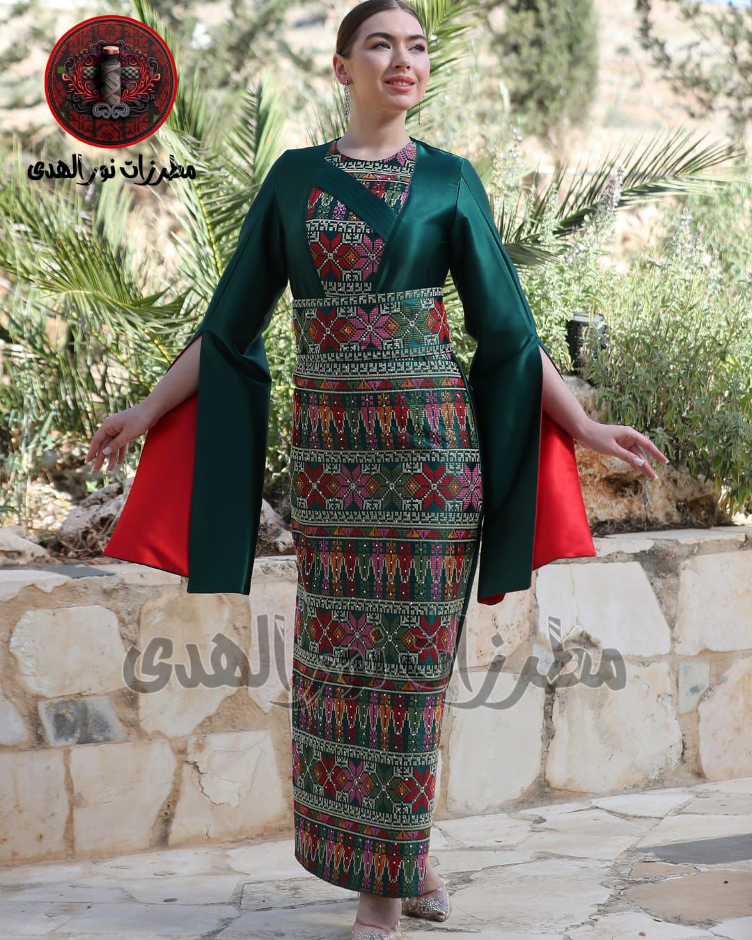 Women's Heritage Satin Dress | Ward Al Jalil