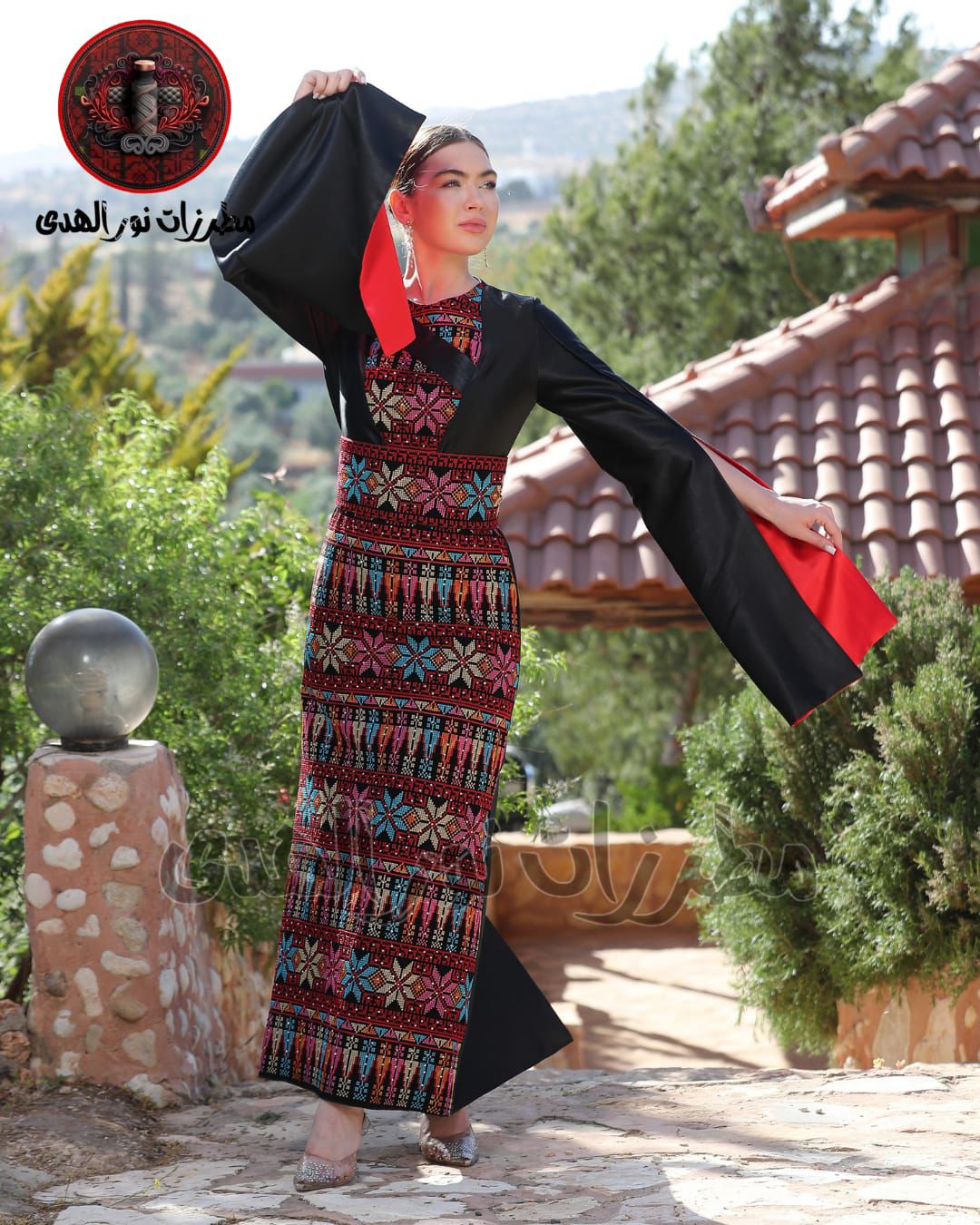 Women's Heritage Satin Dress | Ward Al Jalil