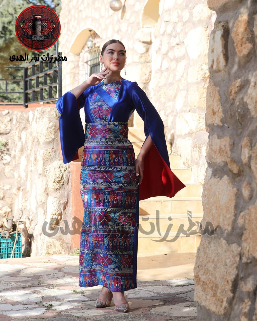 Women's Heritage Satin Dress | Ward Al Jalil