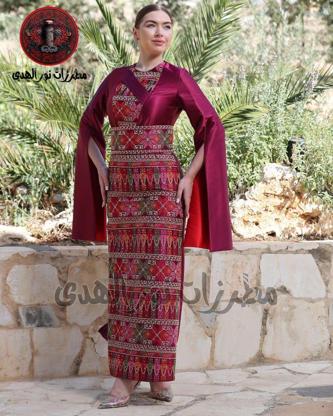 Women's Heritage Satin Dress | Ward Al Jalil