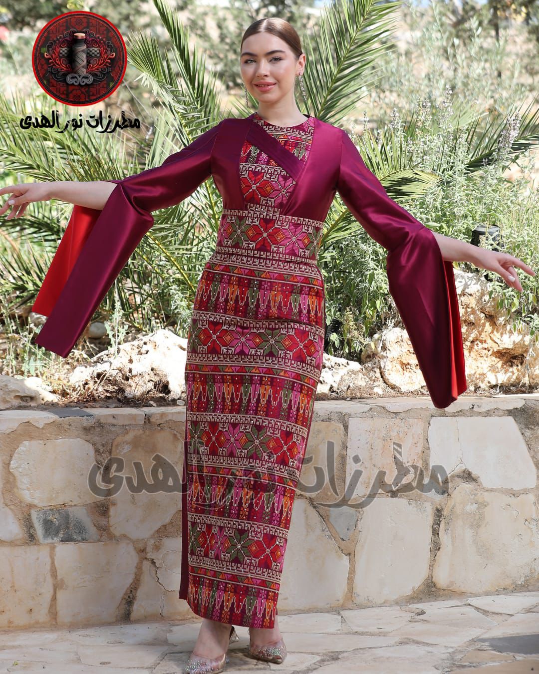 Women's Heritage Satin Dress | Ward Al Jalil