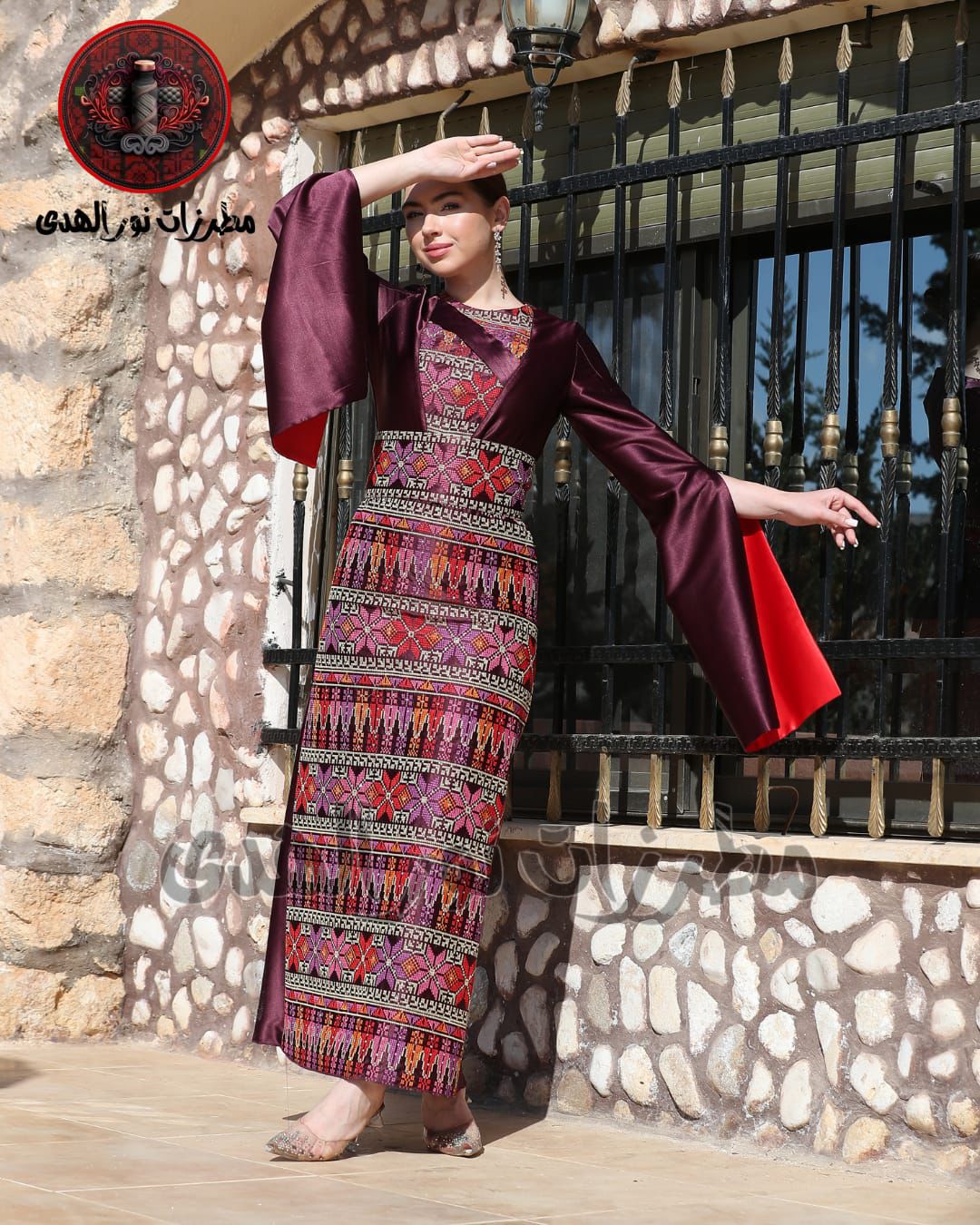 Women's Heritage Satin Dress | Ward Al Jalil
