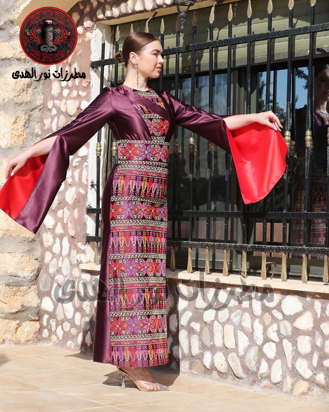 Women's Heritage Satin Dress | Ward Al Jalil