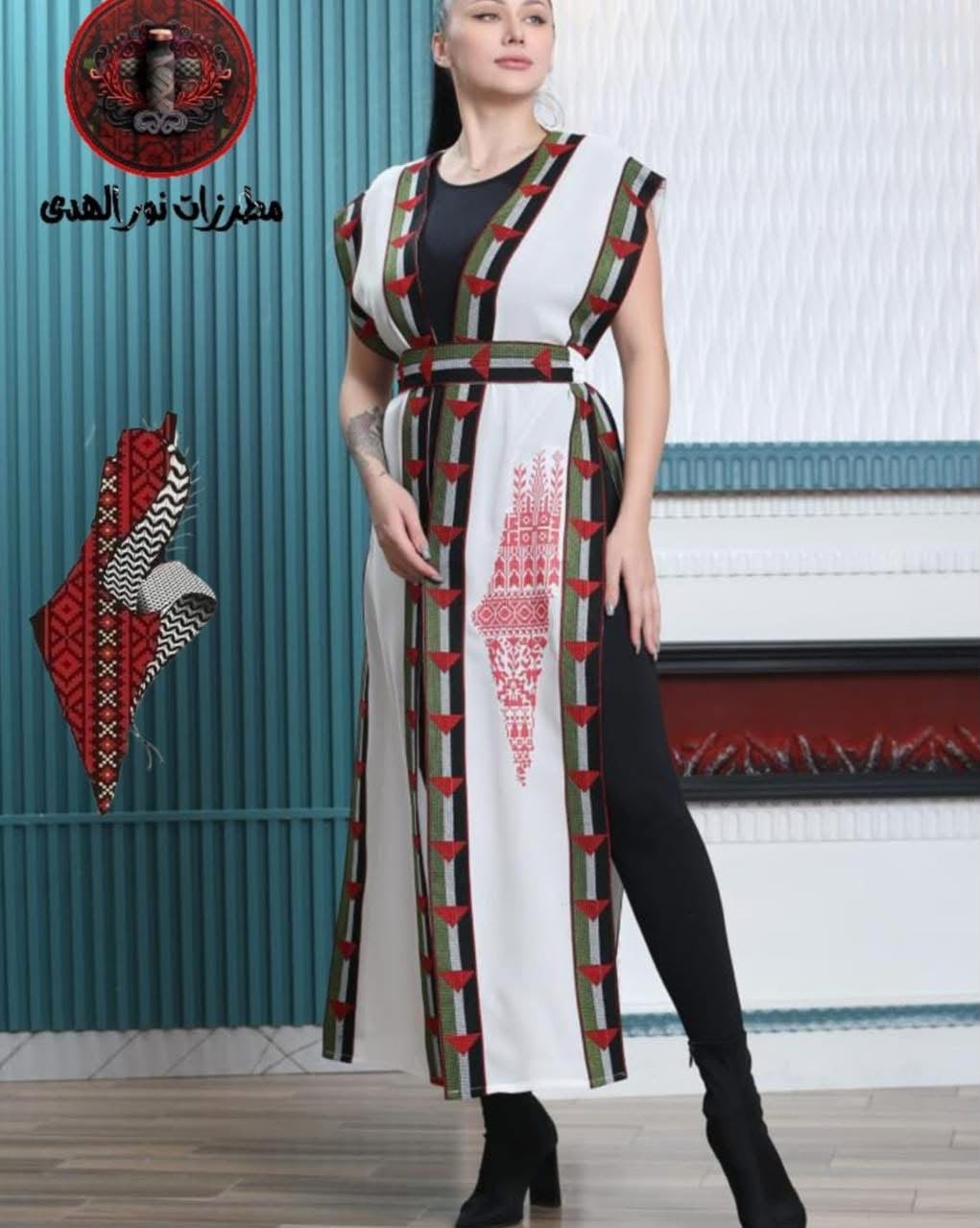 Women's Chiffon Heritage Bisht | Bisht Falasteen