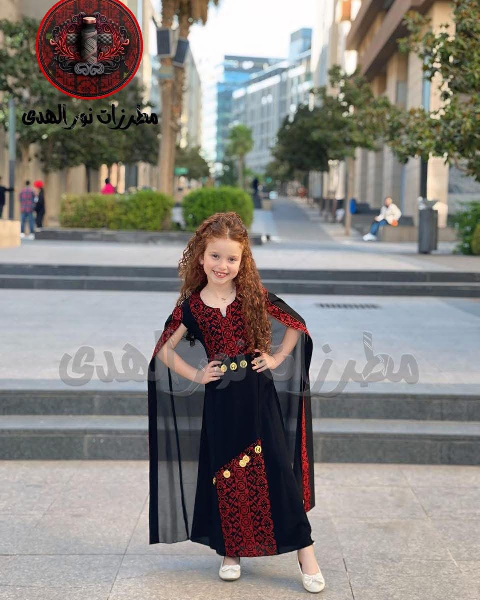 Girls' Chiffon Heritage Dress | Thoub Banati