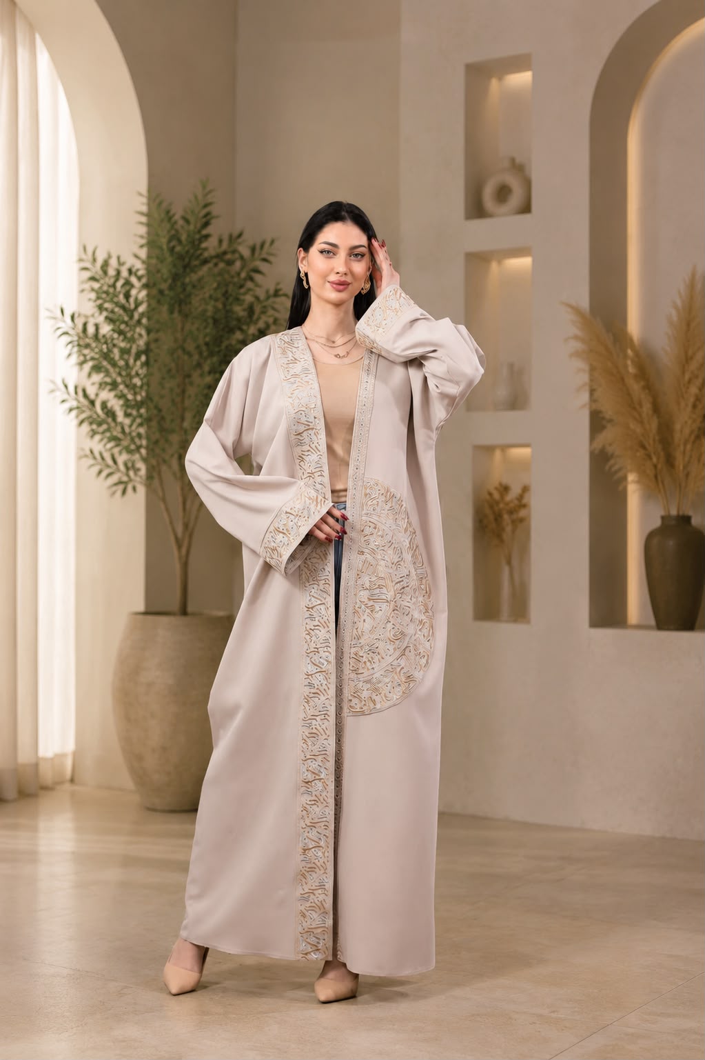 Women's Embroidered Barbie Fabric Heritage Bisht | Bisht Satati Mutaraz